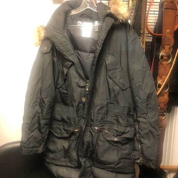 Ralph Lauren RLX Men’s Black Fur Winter Jacket